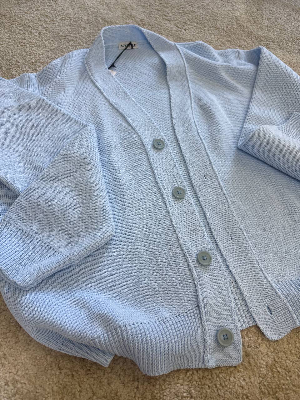 CARDIGAN BASIC CELESTE