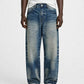 JEANS FONDO LARGO LEOX SCURO SABBIATO