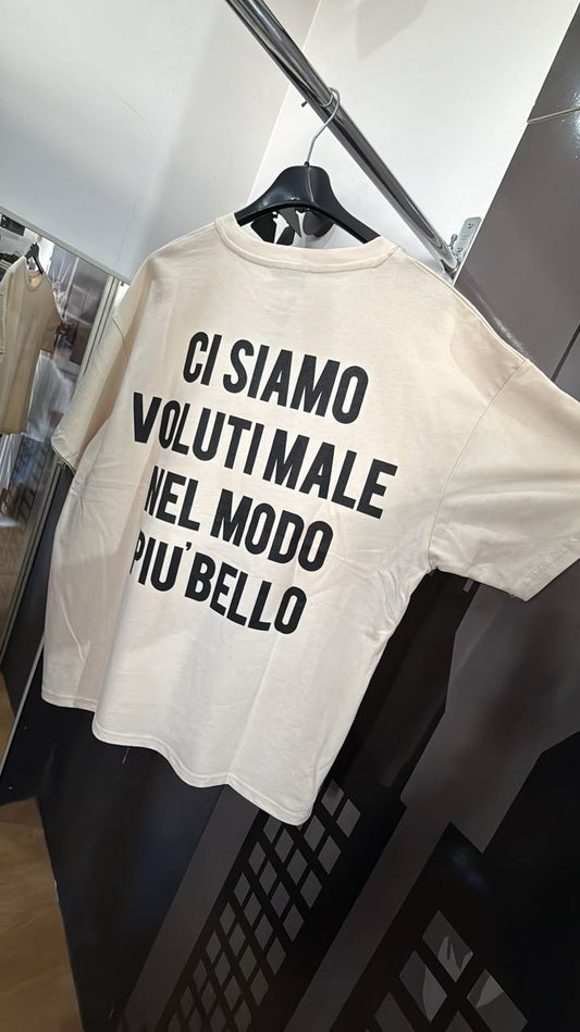 T-SHIRT CI SIAMO VOLUTI MALE BEIGE