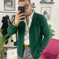 CARDIGAN TRECCIA VERDE