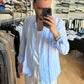 CAMICIA BIANCA E CELESTE MANICA LUNGA