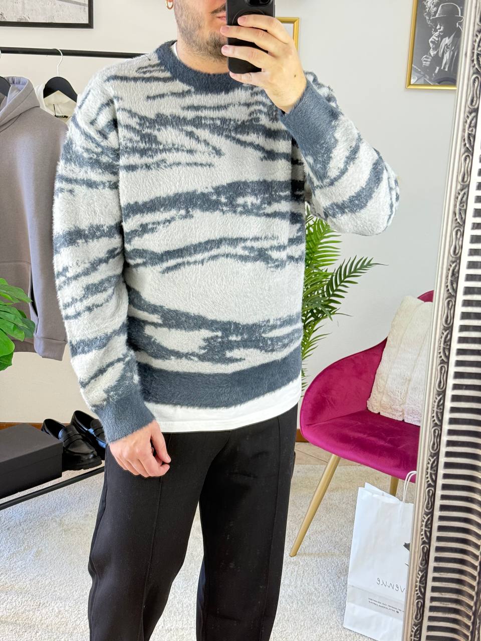 GIROCOLLO ZEBRATO GRIGIO