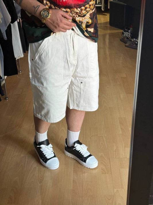 BERMUDA JEANS CARP BIANCO
