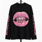 T-SHIRT LUNGA BOCCA NERA