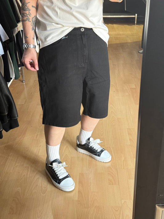 BERMUDA JEANS PULITO BULL NERO