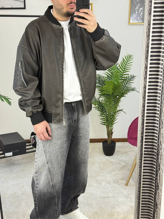 BOMBERINO ECO PELLE GRAFITE