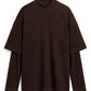 COORDINATO THE BROTHERS DOPPIA MANICA MARRONE