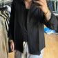 CAMICIA IN LINO NERA