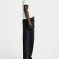 JEANS FONDO LARGO LEOX NERO SABBIATO