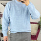 MAGLIONE GIROCOLLO BASIC CELESTE