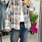 CAMICIA QUADRI DOPPIA MANICA AZZURRA