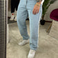 JEANS FONDO LARGO GEO CHIARO