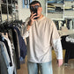 T-SHIRT DOPPIA MANICA BEIGE
