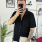 POLO CARDIGAN NERO
