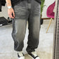 JEANS BALLOON SFUMATO NERO