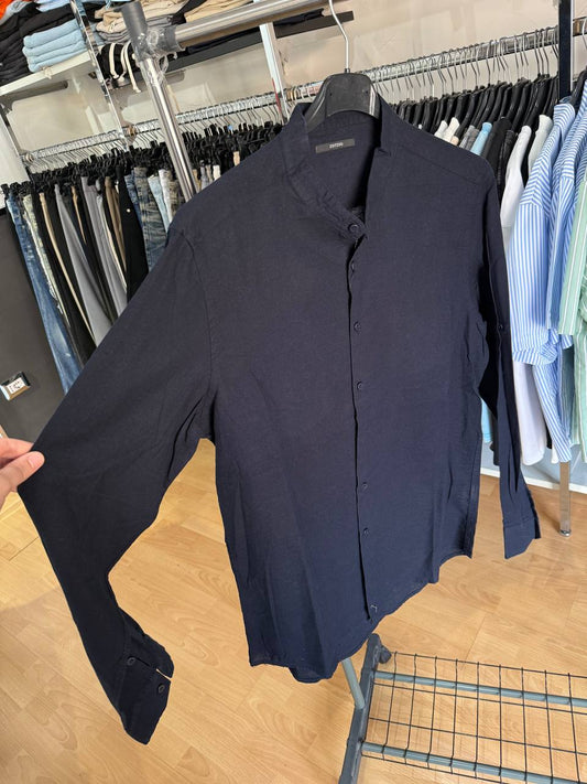 CAMICIA LINO BLU