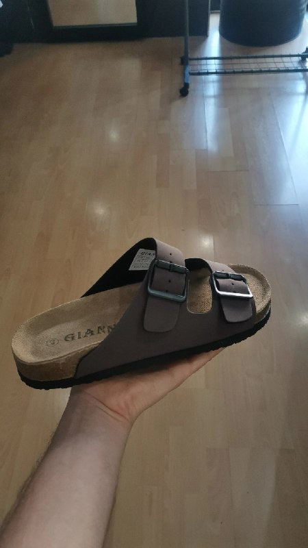 CIABATTA MOD BIRK MARRONE