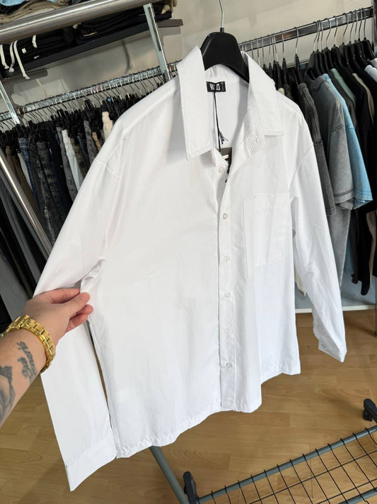 CAMICIA OVER CON TASCA BIANCA