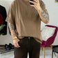 T-SHIRT CUCITURA MARRONE
