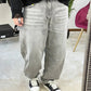 JEANS BALLOON SFUMATO GRIGIO CHIARO