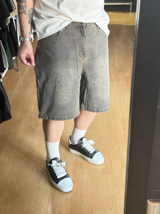 BERMUDA JEANS GRIGIO SABBIATO