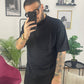 T-SHIRT BASIC PREMIUM NERA DOPPIOCOLLO