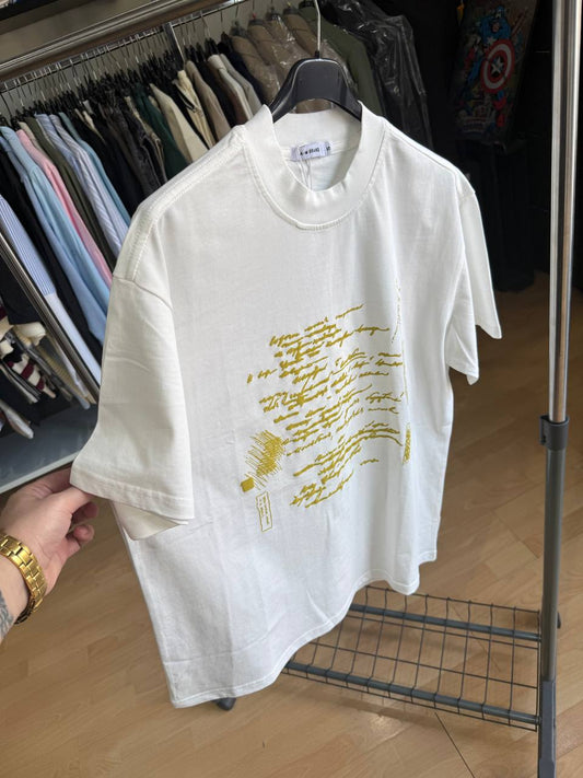 T-SHIRT STAMPA GIALLA