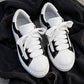 SNEAKERS GRAVITY CAMOSCIO BIANCO E NERO