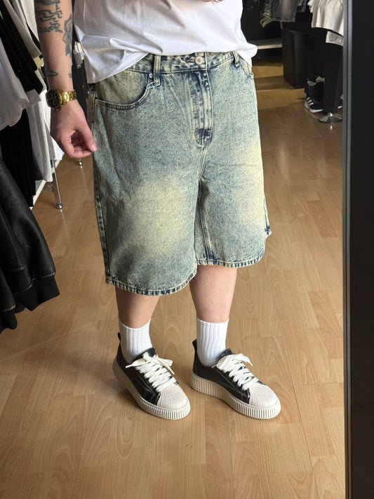BERMUDA JEANS PULITO SABBIATO