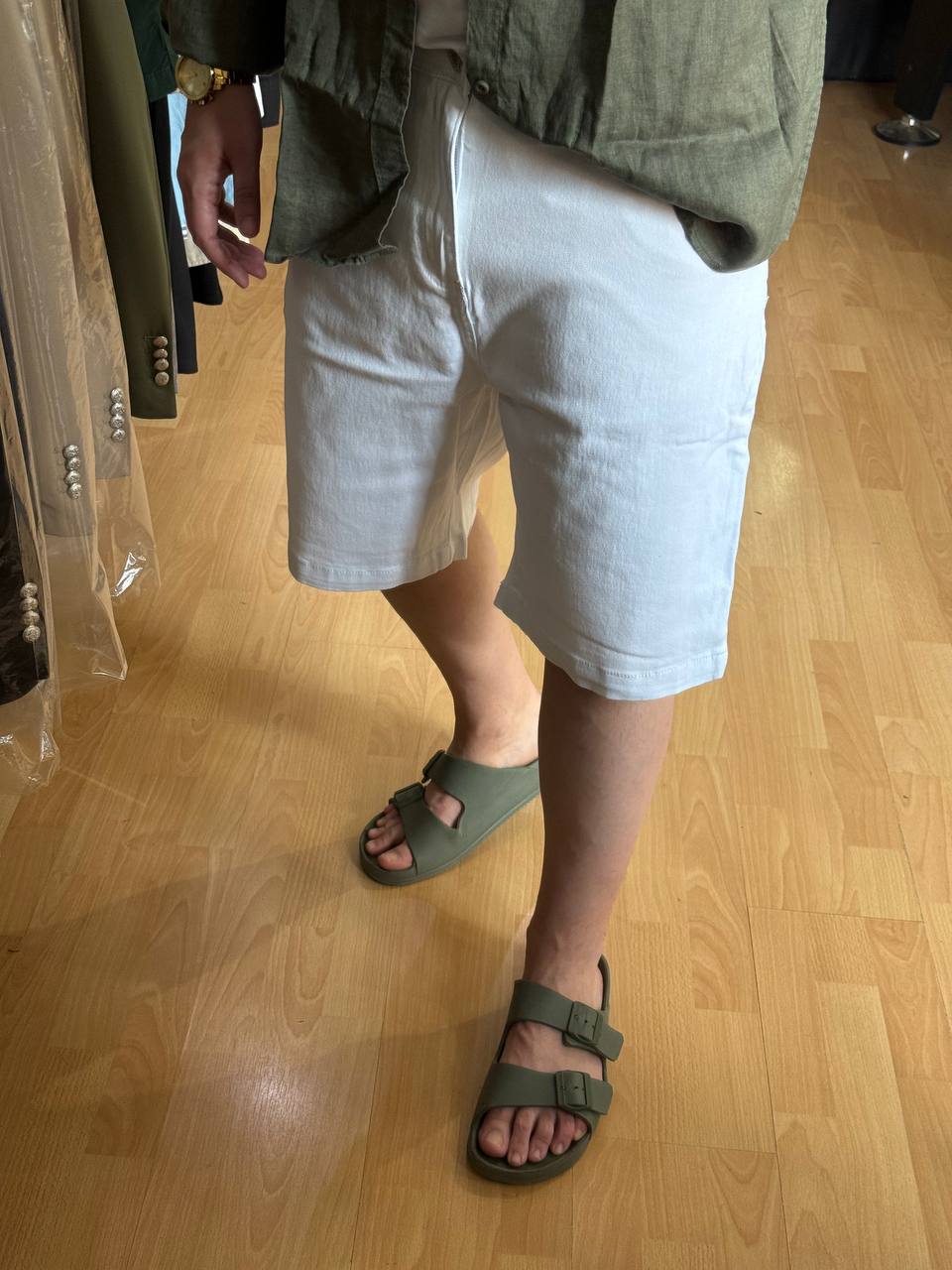 BERMUDA JEANS BIANCO