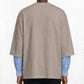 T-SHIRT DOPPIA MANICA CAMICIA BEIGE