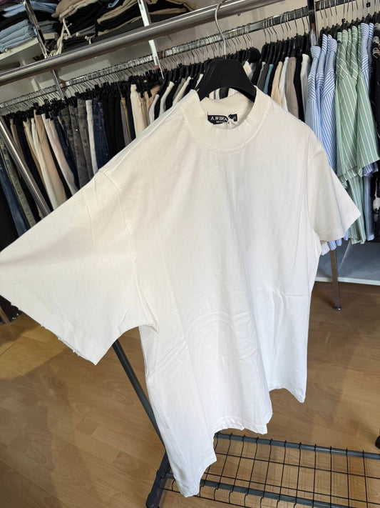T-SHIRT BASIC MICRO ROTTURE BIANCA