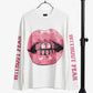 T-SHIRT LUNGA BOCCA BIANCA