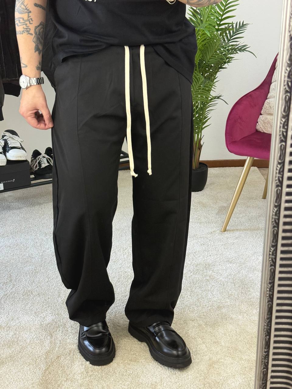 PANTALACCIO FONDO LARGO NERO