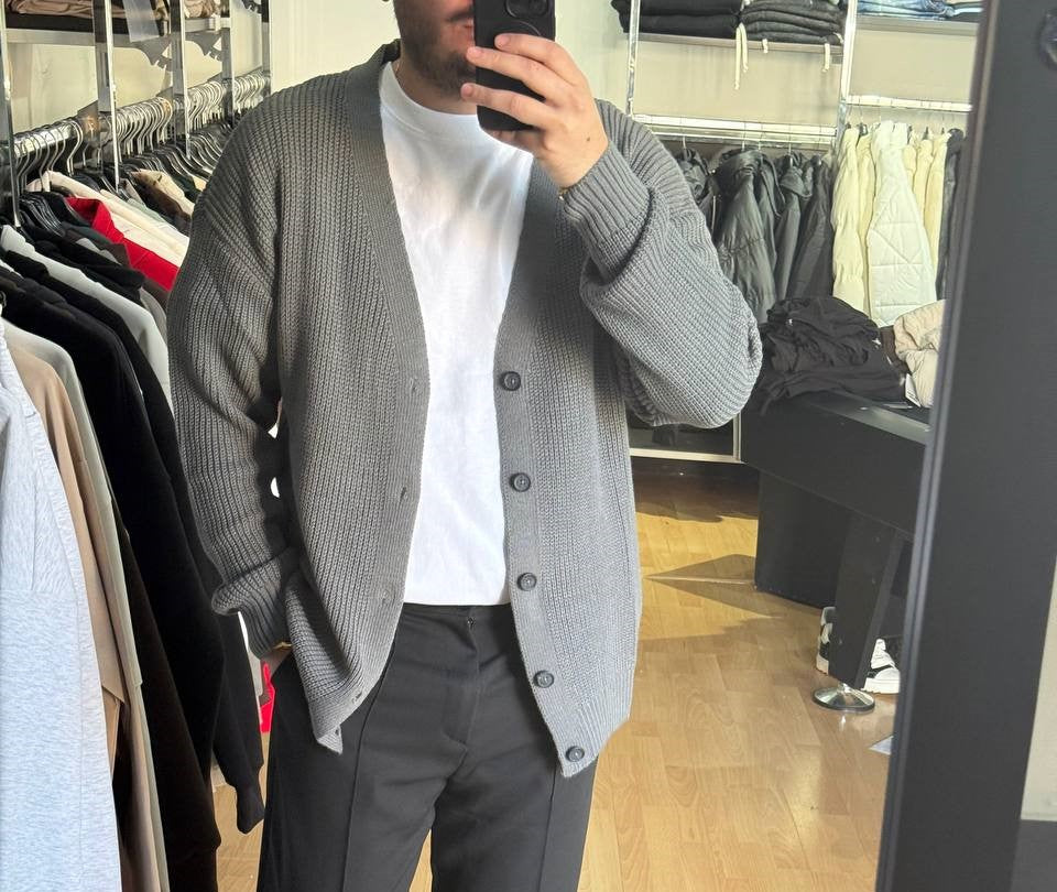 CARDIGAN BASIC PIOMBO