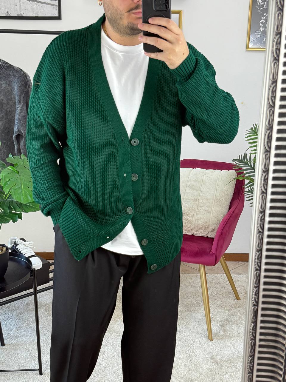 CARDIGAN BASIC VERDE