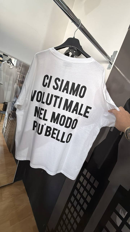 T-SHIRT CI SIAMO VOLUTI MALE BIANCA