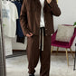 COORDINATO CROPPED MARRONE