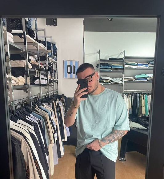 T-SHIRT OVER JUST VERDE ACQUA