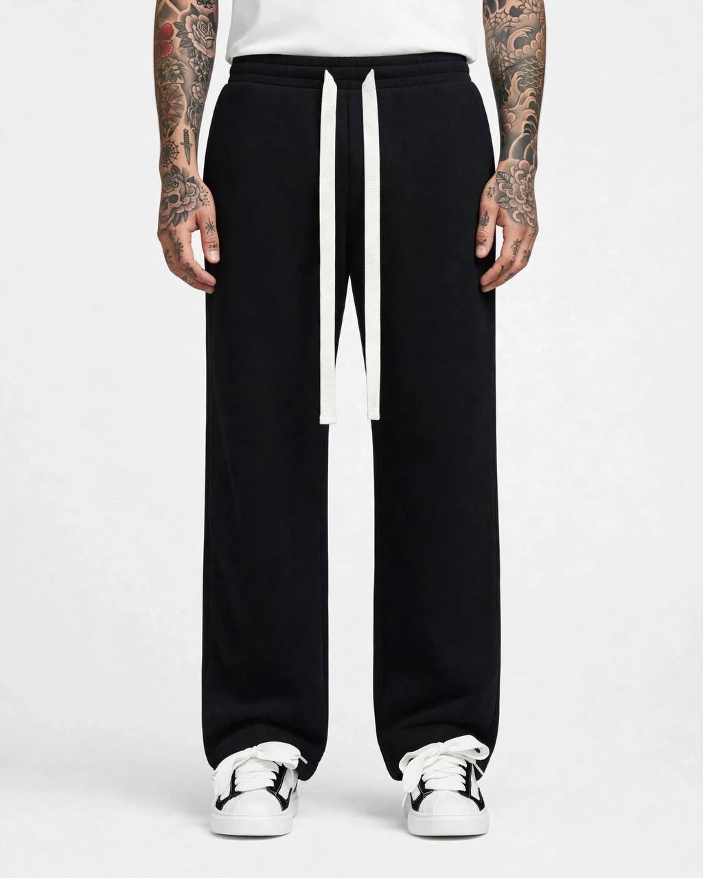 PANTALONE TUTA FONDO LARGO THE BROTHERS NERA
