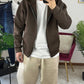 FELPA SCUBA MARRONE ZIP