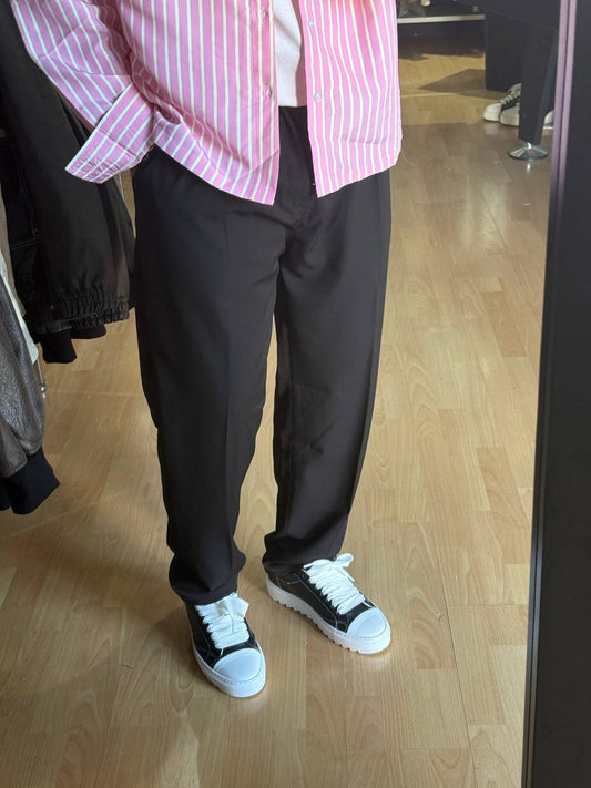 PANTALONE FONDO LARGO IMB10 NERO
