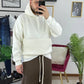 FELPA CAPPUCCIO BASIC BIANCA