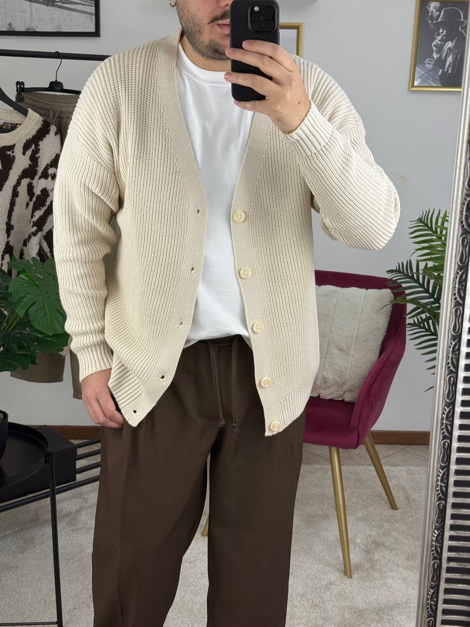 CARDIGAN BASIC BEIGE