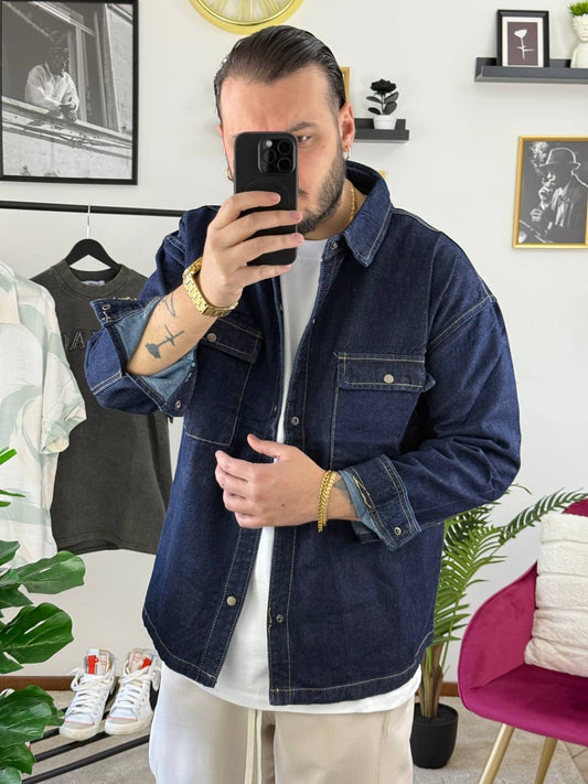 CAMICIA JEANS LAVAGGIO SCURO