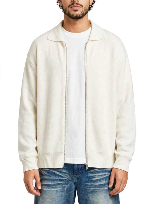 POLO INTERA ZIP BIANCA