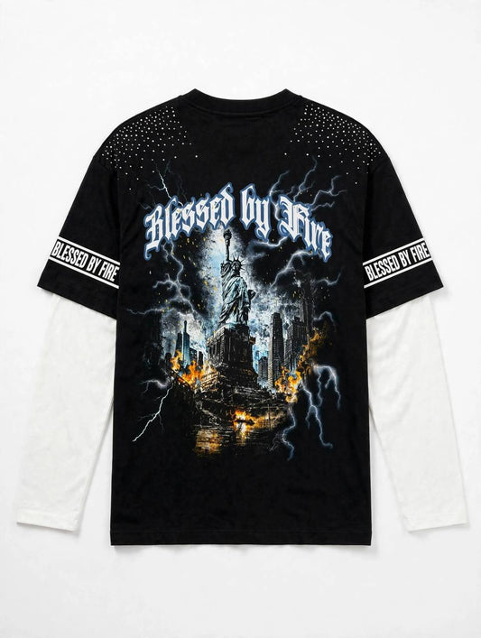 T-SHIRT BLESSED FIVE NERA