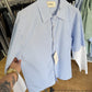 CAMICIA RIGHE DOPPIAMANICA  CELESTE
