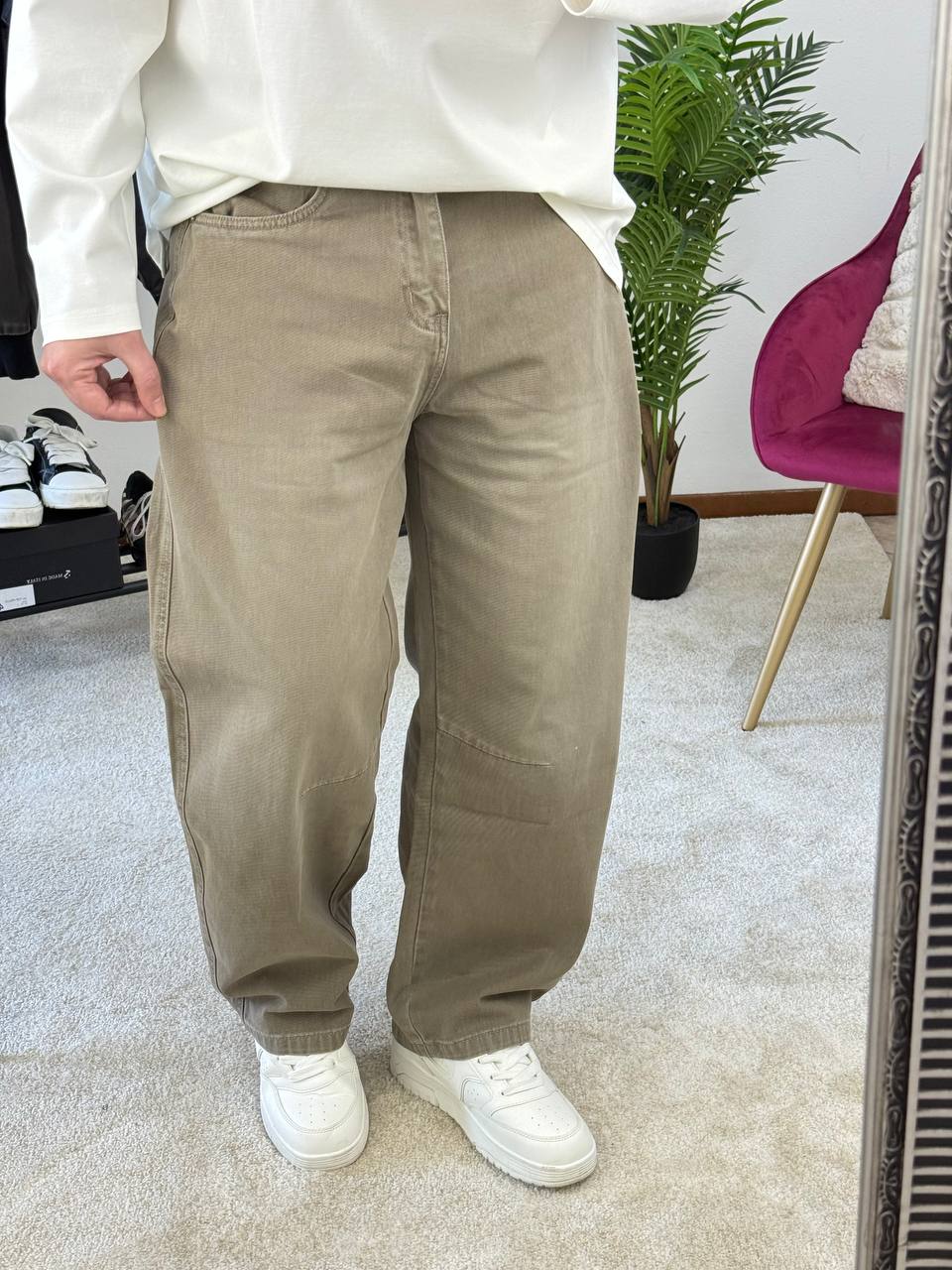 JEANS BALLOON QYB BEIGE