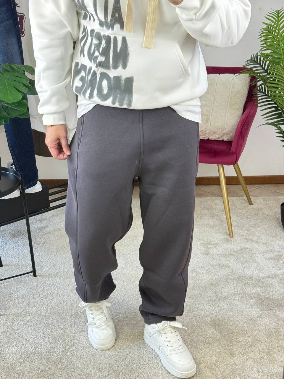 PANTALONE TUTA FONDO LARGO PIOMBO
